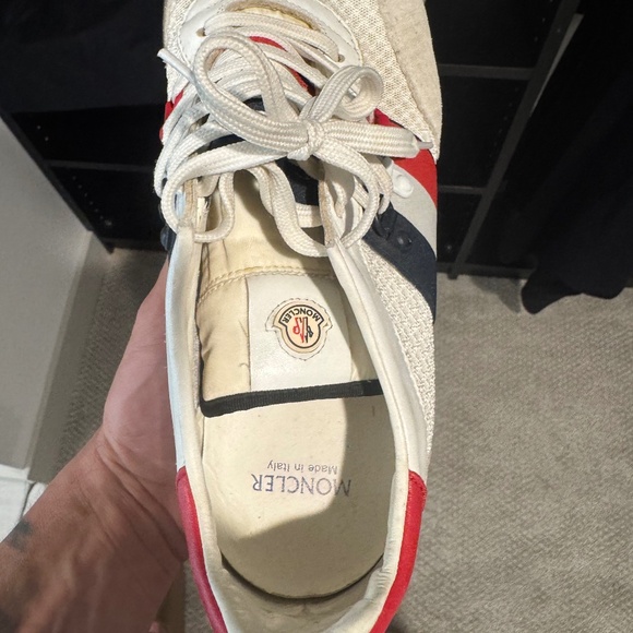Moncler Multicolor Fabric and Suede Lace Up Sneakers Size 43 - Picture 3 of 5